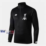 Les Nouveaux Grossiste Sweatshirt Foot FC Liverpool Noir 2019-2020
