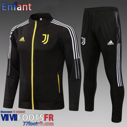 Veste Foot Juventus noir Enfant 21 22 TK168  Veste Foot Juventus noir Enfant 21 22 TK168