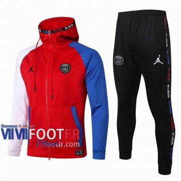 77footfr Airman Survetement Foot Enfant - Veste Sweat a Capuche rouge 20-21 E473