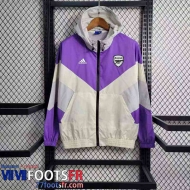 Coupe Vent Arsenal violet blanc Homme 2023 2024 WK524