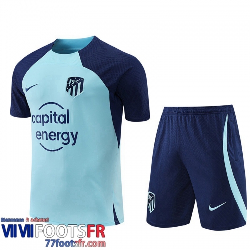 Survetement T Shirt Atletico Madrid bleu ciel Homme 2022 2023 TG689