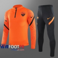 77footfr Survetement Foot AS Rome Orange - Orange 2020 2021 T68