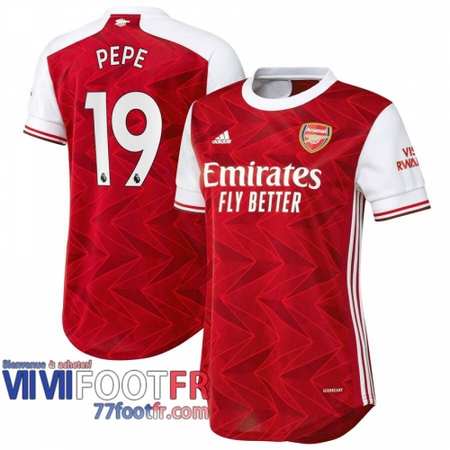 Maillot de foot Arsenal Pepe #19 Domicile Femme 2020 2021