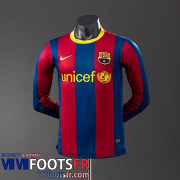 Retro Maillot De Foot Barcelone Domicile Homme Manche Longue 10 11 FG1032