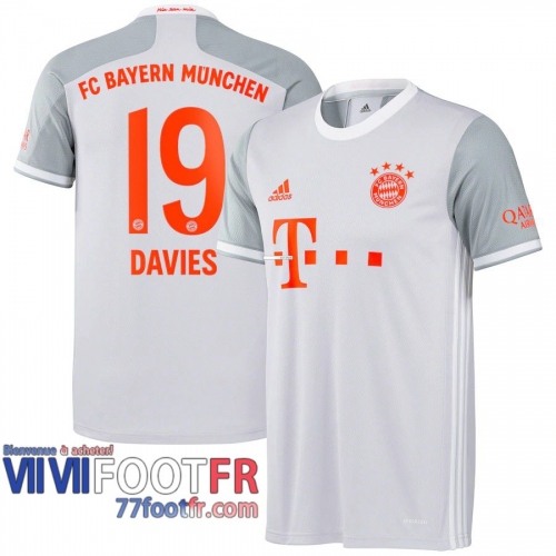 Maillot de foot Bayern Munich Alphonso Davies #19 Exterieur 2020 2021 Maillot de foot Bayern Munich Alphonso Davies #19 Exterieur 2020 2021