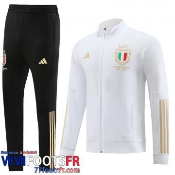 Veste Foot Italie Blanc Homme 2023 2024 JK794