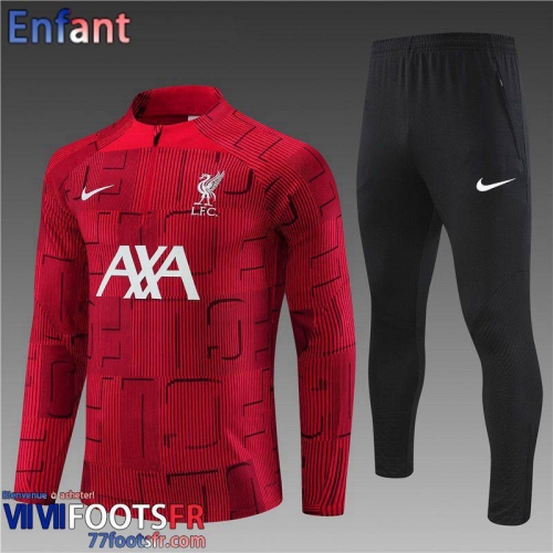 Survetement de Foot Liverpool rouge Enfant 2023 2024 TK576