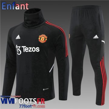 KIT: Survetement de Foot Manchester United Noir Enfant 2022 2023 TK406