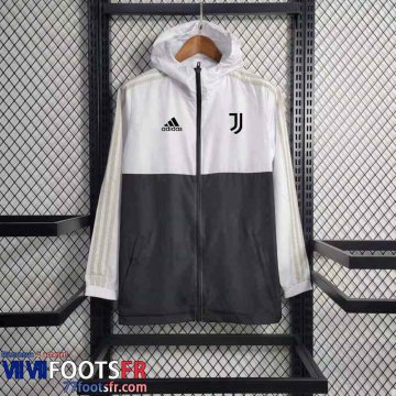 Coupe Vent Juventus blanc noir Homme 2023 2024 WK334 Coupe Vent Juventus blanc noir Homme 2023 2024 WK334