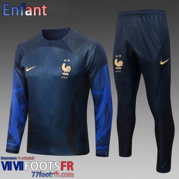 KIT: Survetement de Foot France bleu Enfant 2022 2023 TK435