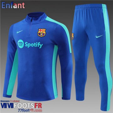 Survetement de Foot Barcelone bleu Enfant 2023 2024 TK610