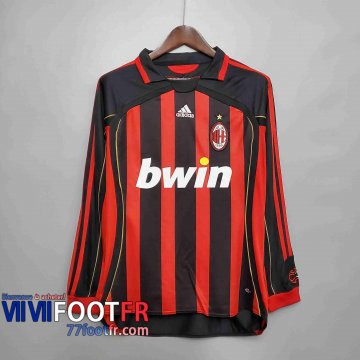 77footfr Retro Maillots foot 06 07 AC Milan Manche Longue Domicile