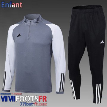 KIT: Survetement de Foot + Pantalon Sport gris Enfant 2023 2024 TK634