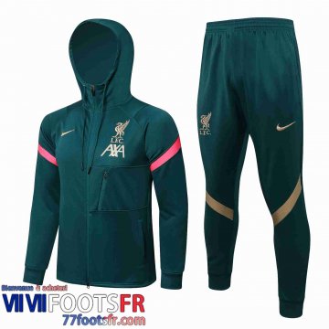 Veste Foot - Sweat A Capuche Liverpool vert Homme 21 22 JK225