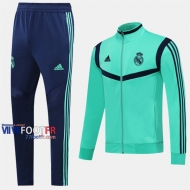 A++ Qualité: Ensemble Veste Survetement Foot Real Madrid Vert Slim 2019/2020 Nouveau