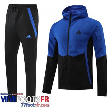 Veste Foot - Sweat A Capuche Sport bleu noir Homme 2022 2023 JK329