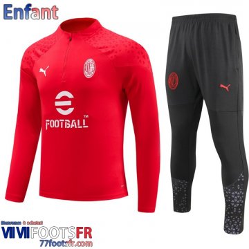 KIT: Survetement de Foot AC Milan red Enfant 2023 2024 C30