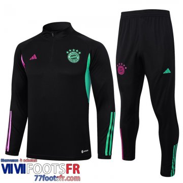 Survetement de Foot Bayern Munich noir Homme 2023 2024 TG869