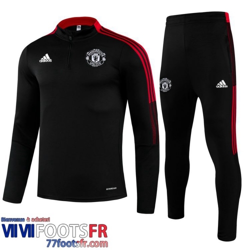 Kits: Survetement de Foot Manchester United le noir Enfant 2021 2022 TK112