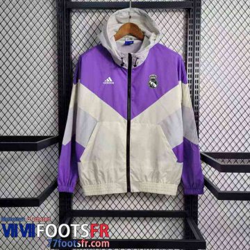 Coupe Vent Real Madrid violet blanc Homme 2023 2024 WK516