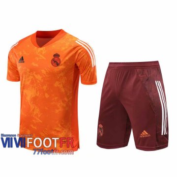 77footfr Survetement Foot T-shirt Real Madrid Orange 2020 2021 TT95