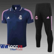 77footfr polo foot Real Madrid Bleu foncé 2020 2021 C592