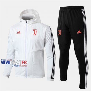 A++ Qualité Ensemble Veste Coupe-Vent Survetement Foot Juventus Blanc 2019/2020 Nouveau