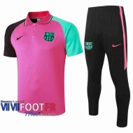 77footfr Polo foot Barcelone Rose - (Manches bicolores) 2020 2021 P191