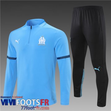 Survetement de Foot Olympique Marseille bleu Enfant 21 22 TK136