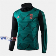 Nouveaux Grossiste Sweatshirt Foot Juve Col Haut Vert 2019-2020