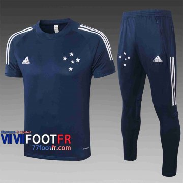 T-shirt de foot Cruze 2020 2021 bleu marin C463#