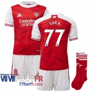 Maillot de foot Arsenal Saka #77 Domicile Enfant 2020 2021