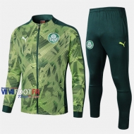 Promo Ensemble Veste Survetement Foot Palmeiras Vert Slim 2019/2020 Nouveau