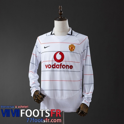 Retro Maillot De Foot Manchester United Exterieur Homme Manche Longue 2003 05 FG845