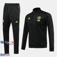 Promo: Ensemble Veste Survetement Manchester United Enfant Noir 2019/2020 Thailande