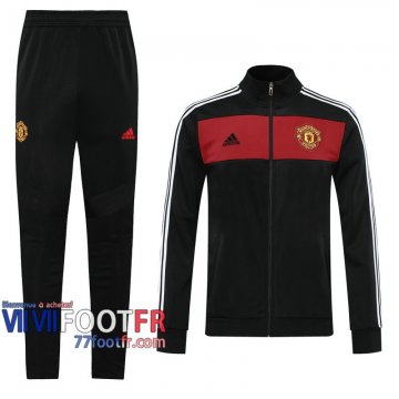 77footfr Veste Foot Manchester United Noir rouge - Classique rEtro 2020 2021 J32