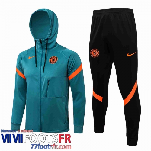 Veste Foot - Sweat A Capuche Chelsea vert Homme 21 22 JK254