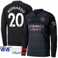 Maillot de foot Manchester City Bernardo #20 Exterieur Manches longues 2020 2021