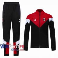 77footfr Veste Foot AC Milan Noir rouge - Style classique 2020 2021 J18