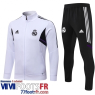 Veste Foot Real Madrid Blanc Homme 22 23 JK502