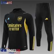 Survetement de Foot Arsenal noir Enfant 2023 2024 TK624