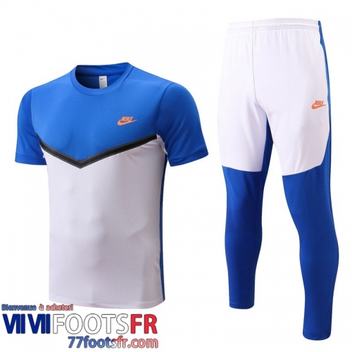 T-Shirt Sport Blanc bleu Homme 2022 2023 PL547