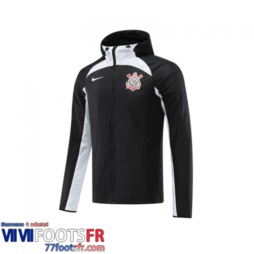 Coupe Vent - Sweat a Capuche Corinthians Noir Homme 2022 2023 WK141