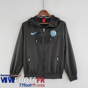 Coupe Vent - Sweat a Capuche Inter Milan noir Homme 22 23 WK81