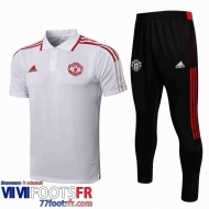 Polo foot Manchester United blanche Homme 21 22 PL213