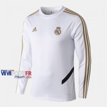 Nouveau Promotion Sweatshirt Foot Real Madrid Blanc 2019-2020