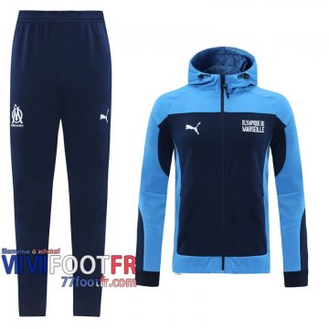 77footfr Veste Foot - Sweat a Capuche Olympique Marsiglia Bleu foncE - 2020 2021 J141