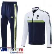 Veste Foot Juventus Blanc-bleu foncé Homme 2021 2022 JK172