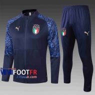 Veste de foot Italie 2020 2021 bleu marin A315#