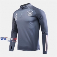 Nouveaux Replique Sweatshirt Training Allemagne Gris Fonce 2020-2021